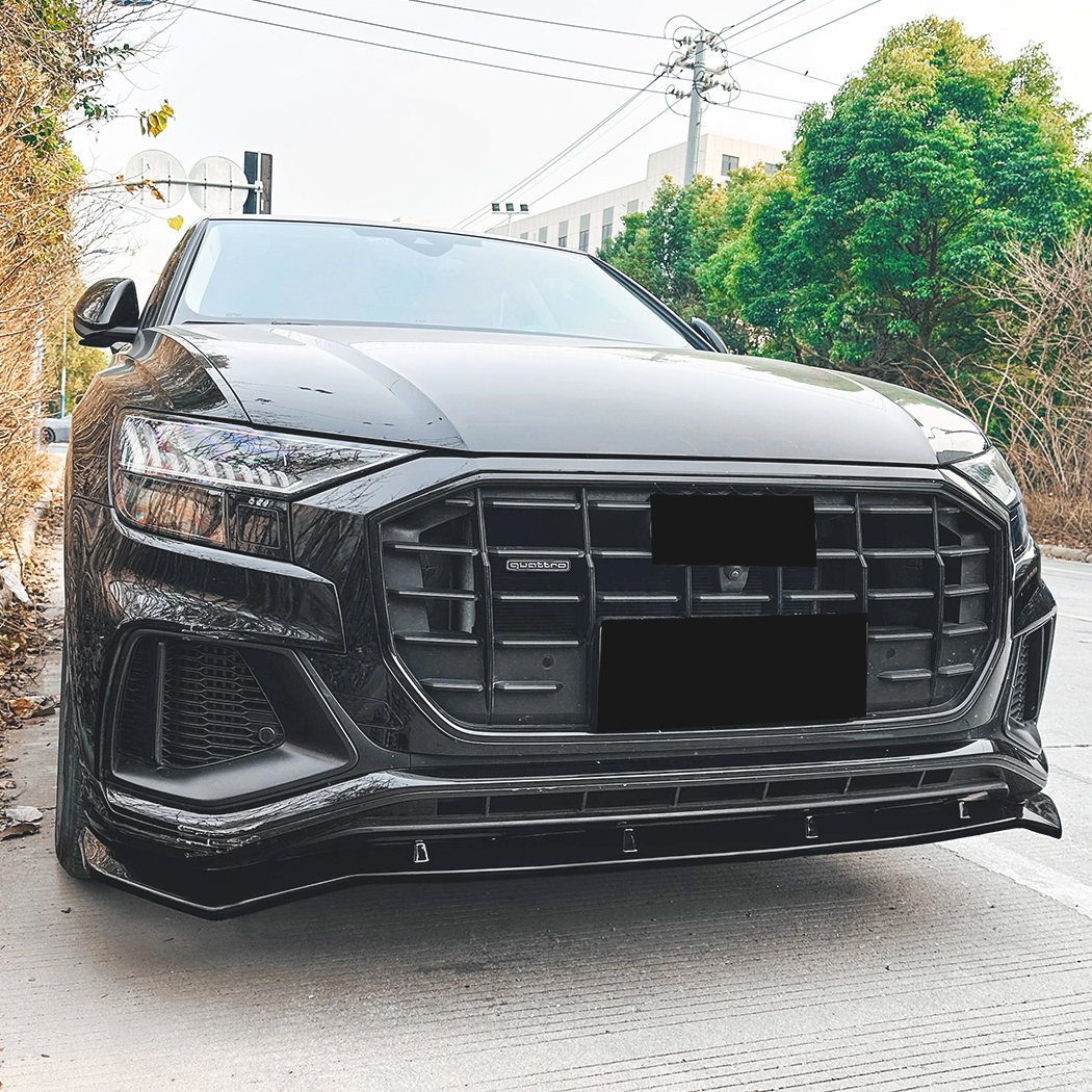 AMP-Z Front Bumper Lip Spiltter For Audi Q8 SQ8 Sline 2019-2023