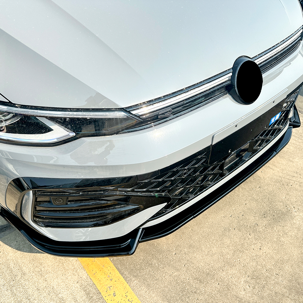 AMP-Z Front Bumper Lip Spiltter For VW Volkswagen Golf MK8 8.5 Rline GTI 2024+