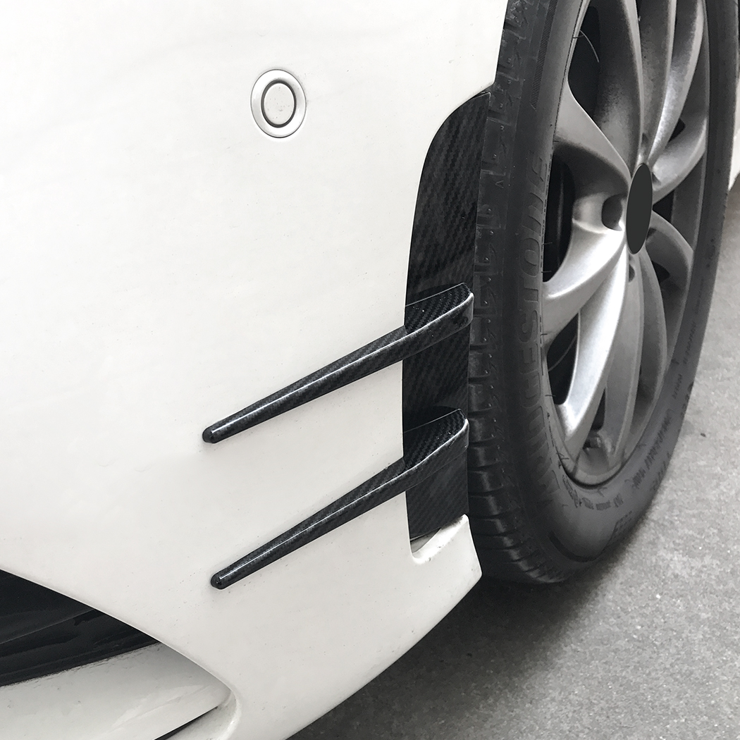 AMP-Z Front Bumper Fins Side Spoiler Canards (Type B) For Mercedes Benz A Class W177 Hatchback/Sedan AMG Line 2018+