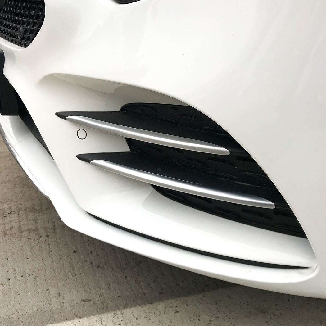 AMP-Z Front Bumper Fins Spoiler Canards For Mercedes Benz A Class W177 Hatchback/ Sedan AMG Line 2018+
