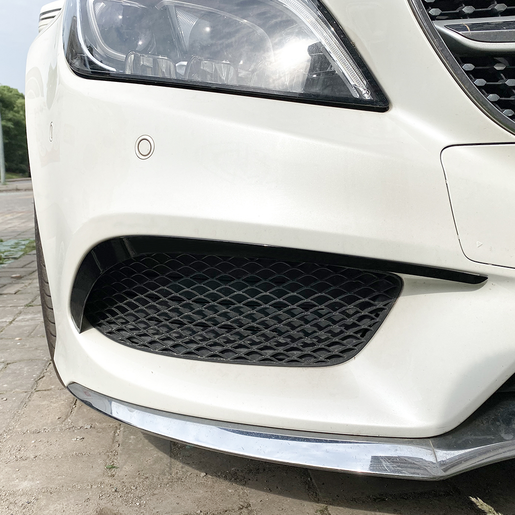AMP-Z Front Bumper Fins Spoiler Canards For Mercedes Benz CLS Class C218 X218 Facelift AMG-Line 2015-2017