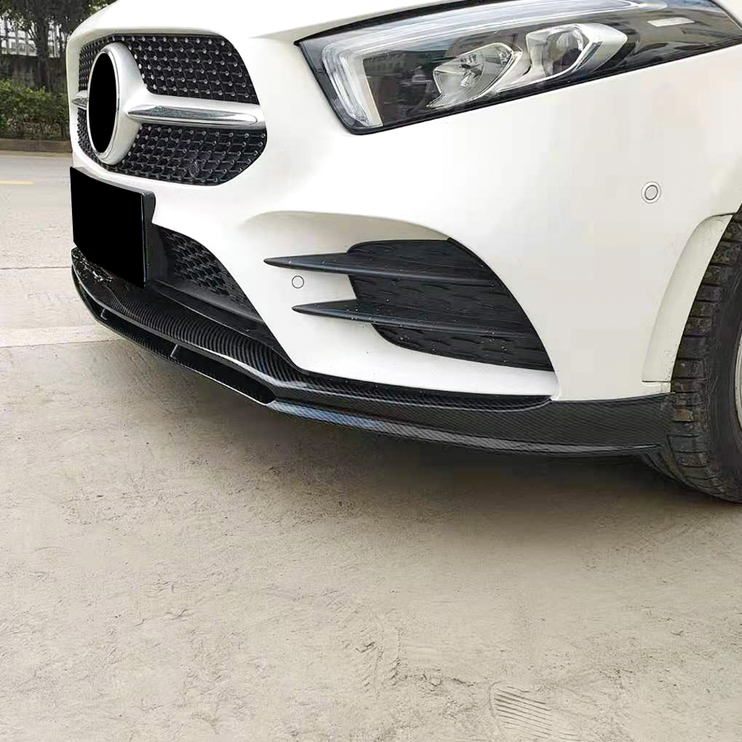 AMP-Z Front Bumper Lip Spiltter For Mercedes Benz A Class W177 AMG Line 2018+