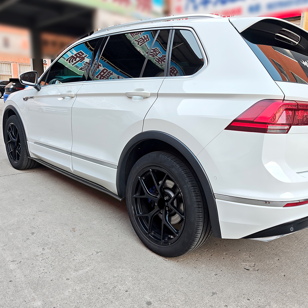 AMP-Z Side Skirt Rocker Panel Splitter Lip For VW Volkswagen Tiguan MK2 Rline 2017-2023