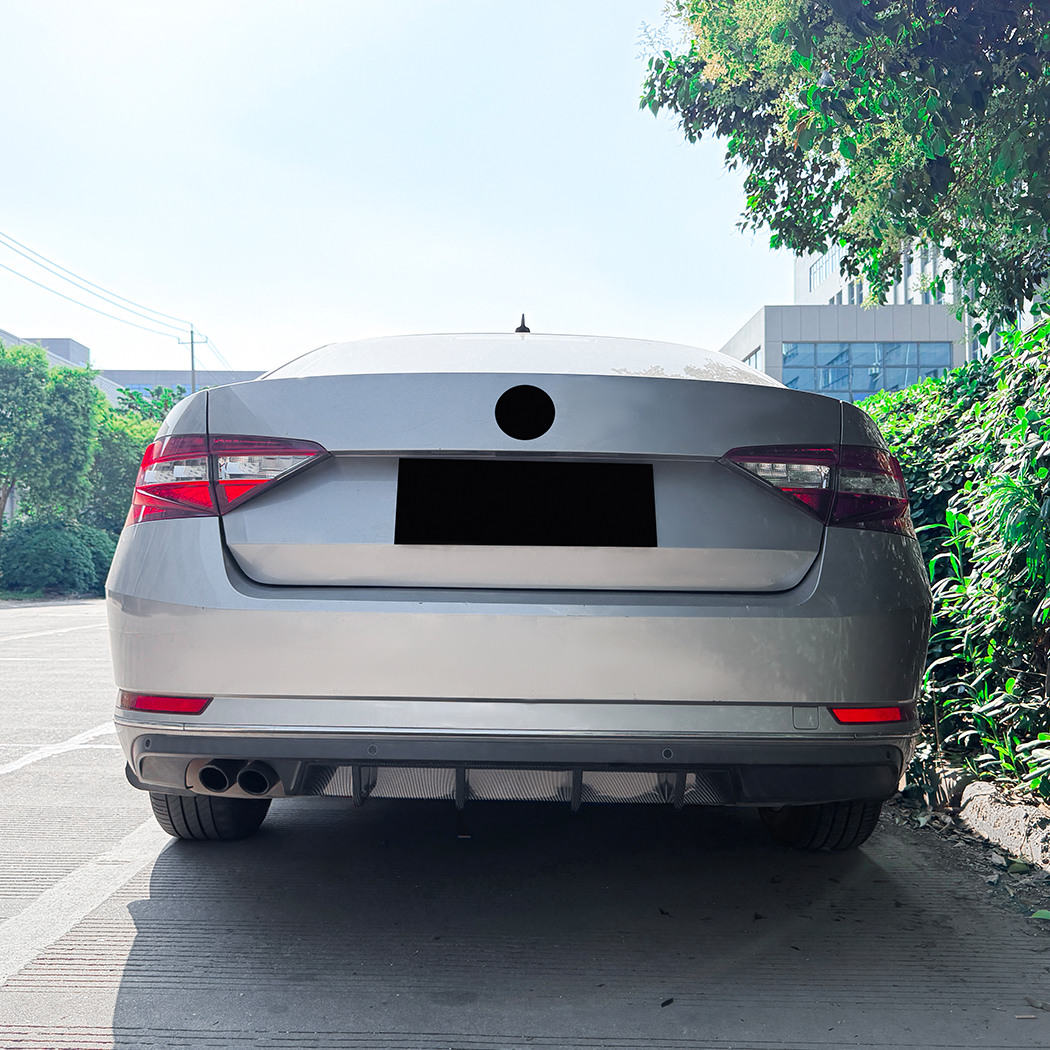 AMP-Z Rear Bumper Spoiler Lip For Skoda Superb B8 2015-2019