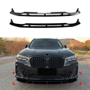 AMP-Z Front Bumper Lip Splitter For BMW X3 X4 G01 G02 LCI M Sport 2022-2024