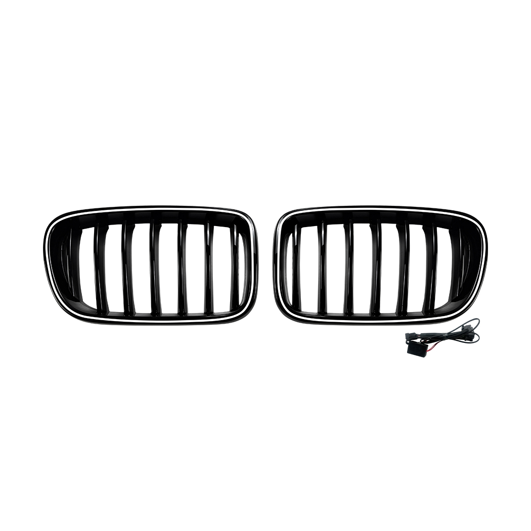 AMP-Z Front Bumper Grille Grill With Lights For BMW X3 F25 Pre-Facelift 2011-2013