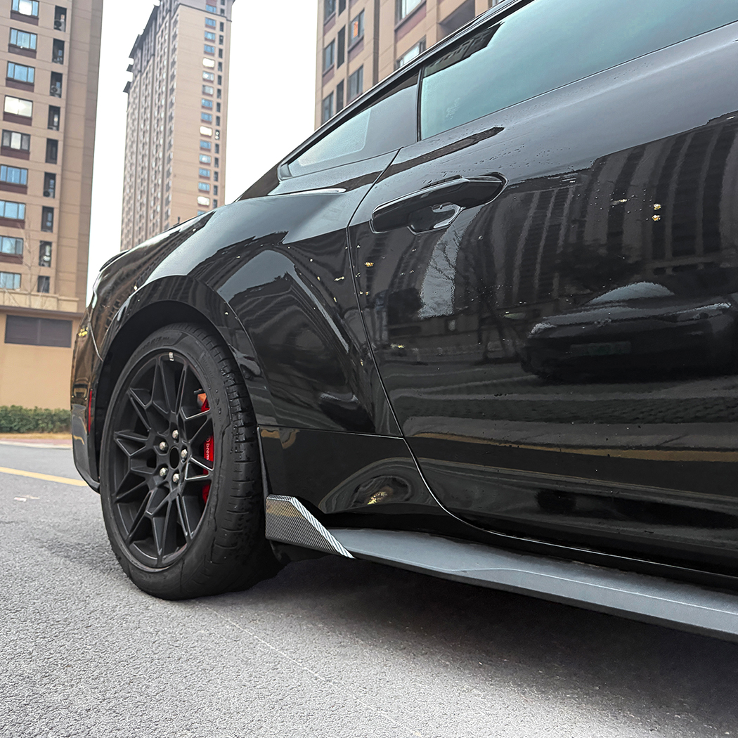 AMP-Z Side Skirt Rocker Panel Splitter Lip For Ford Mustang MK7 2024+