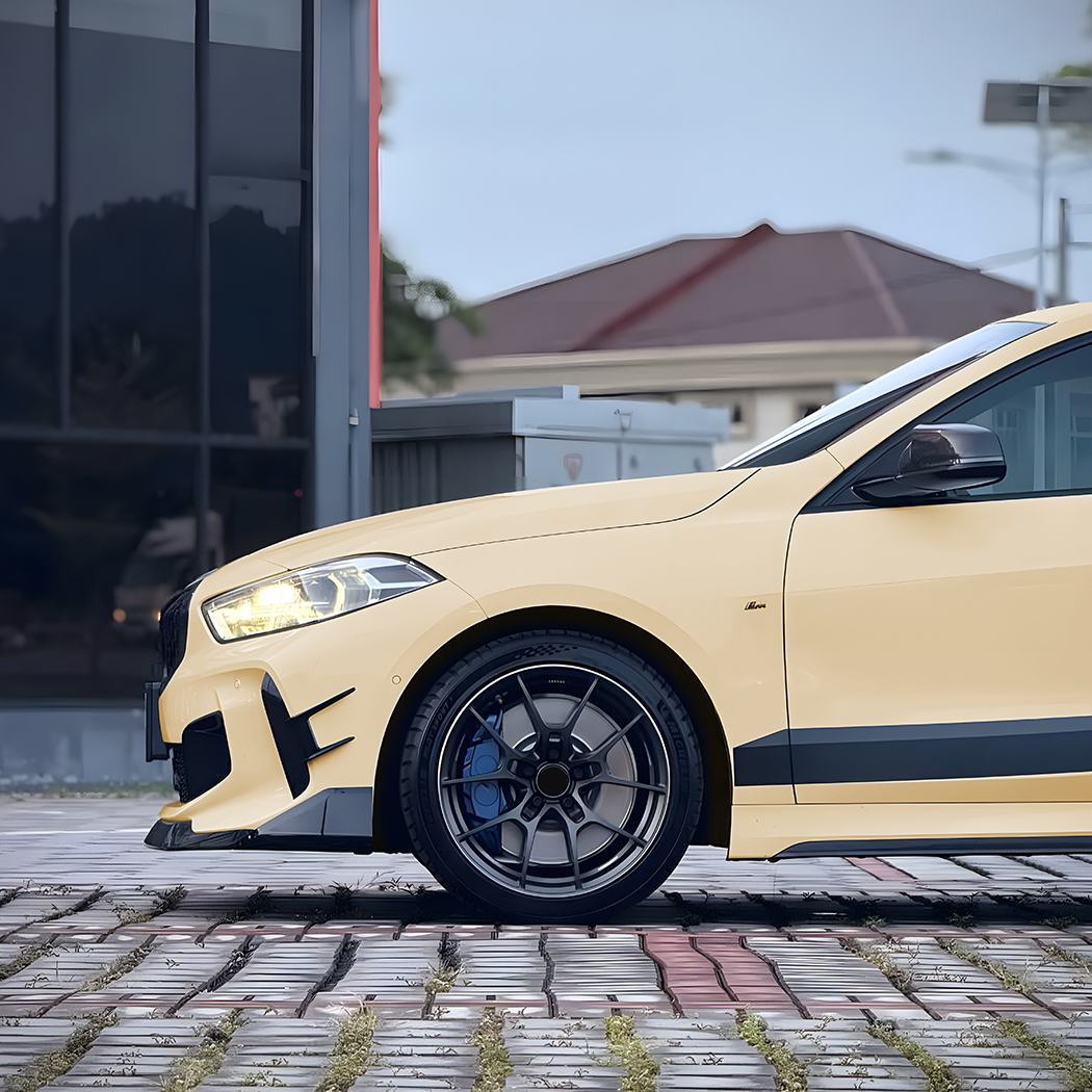 AMP-Z Front Bumper Lip Splitter For BMW 1 Series F40 M Sport 2019-2024