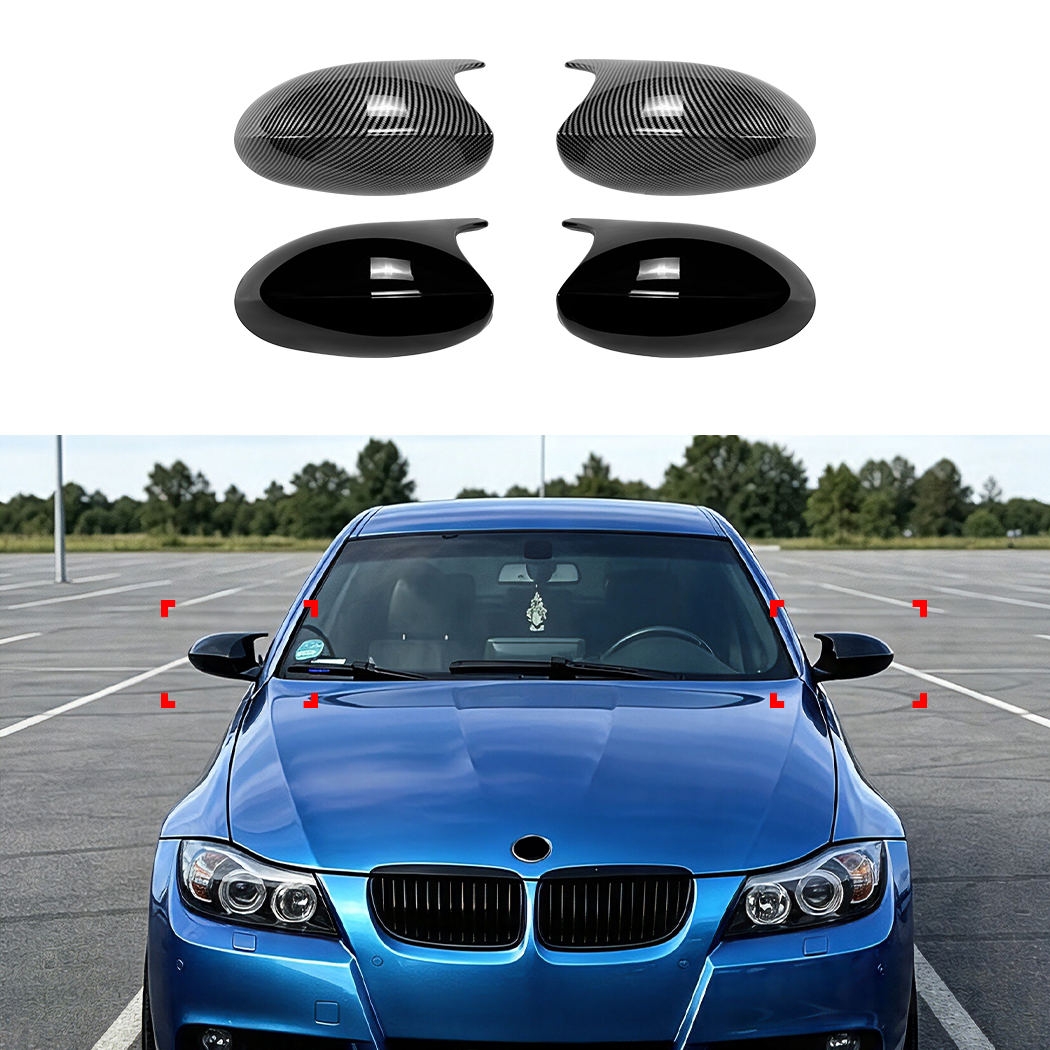 AMP-Z Wing Mirror Cover For BMW 1 Series E81 Pre-facelift 2006-2009/E82 E88 Pre-facelift 2007-2009/E87 Pre-facelift 2004-2007/E90 E91 Pre-facelift 2005-2008/E92 E93 Pre-facelift 2006-2009