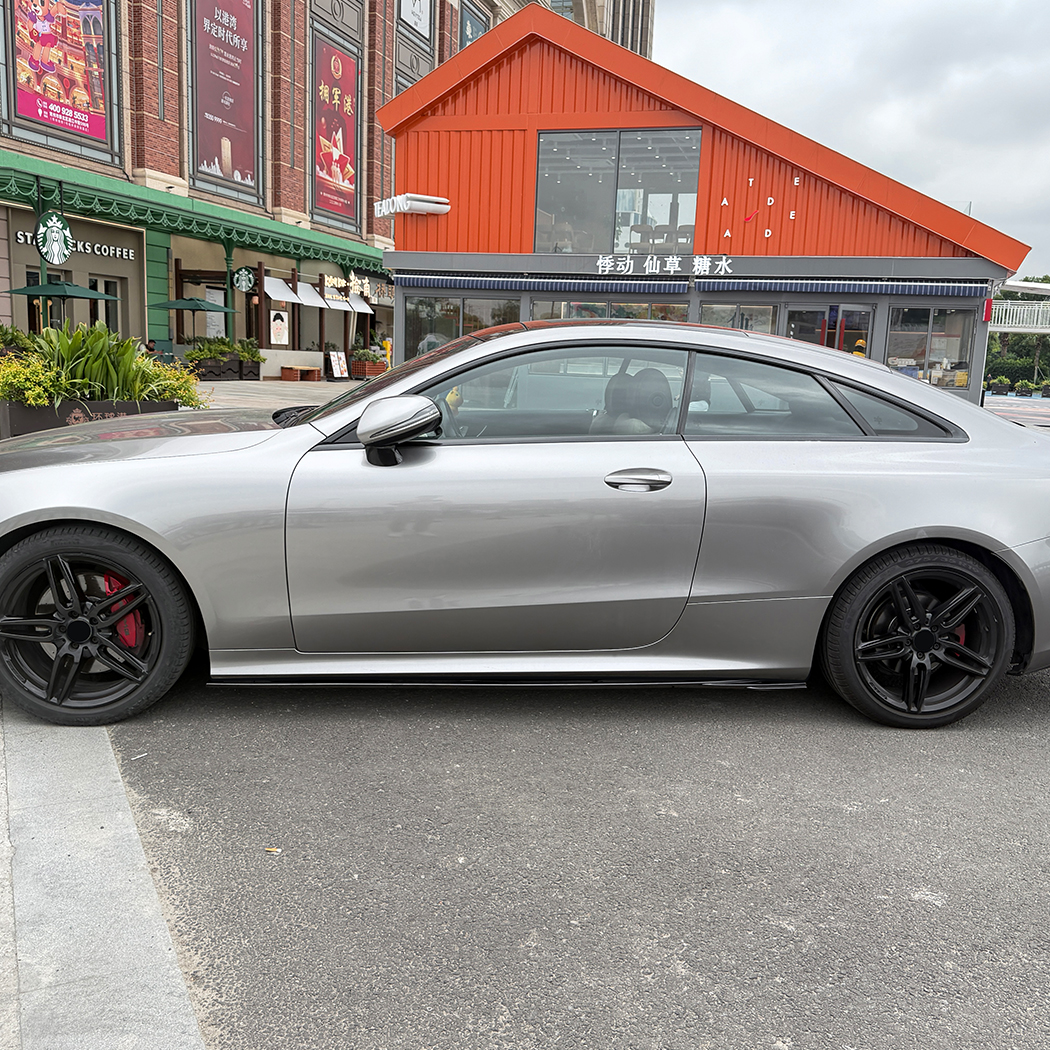 AMP-Z Side Skirt Rocker Panel Splitter Lip For Mercedes Benz E Class Coupe C238 AMG Line 2016-2023