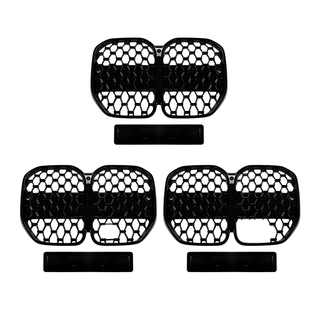 AMP-Z Front Bumper Grille Grill Black For BMW 4 Series G22 G23 2020+