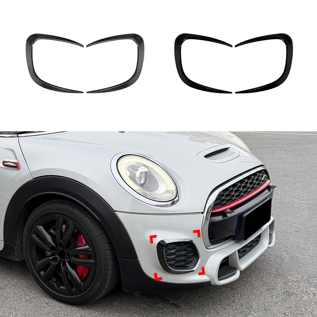 AMP-Z Front Bumper Fins Spoiler Canards For BMW Mini Cooper JCW F55 F56 F57 Pre-facelift 2014-2021