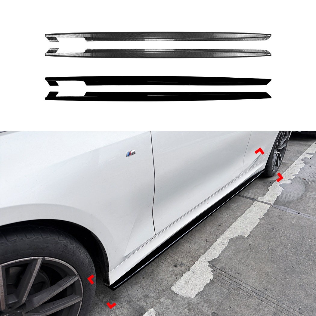 AMP-Z Side Skirt Rocker Panel Splitter Lip For BMW 3 Series G20 G21 M Sport 2019+