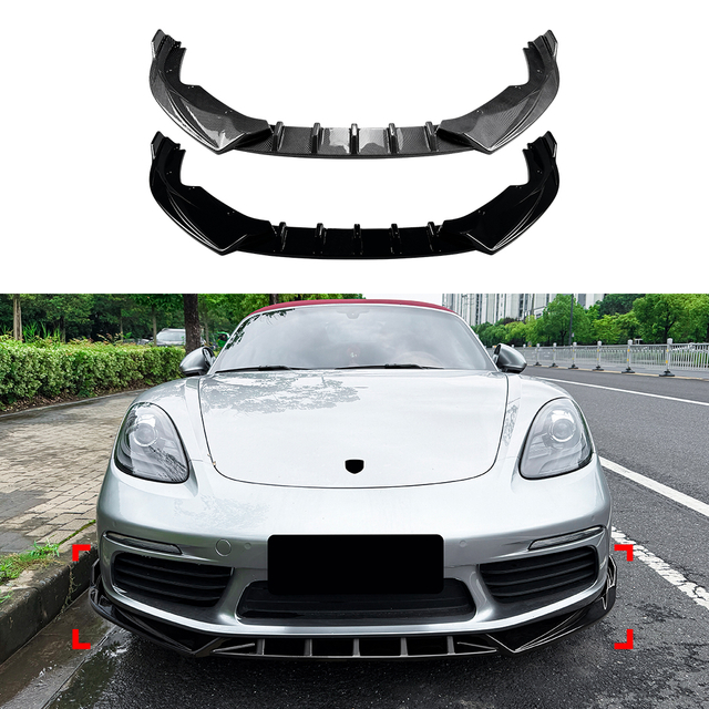 AMP-Z Front Bumper Lip Splitter For Porsche 718 Cayman 982 2016+
