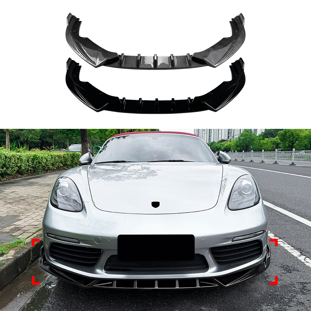 AMP-Z Front Bumper Lip Splitter For Porsche 718 Cayman 982 2016+
