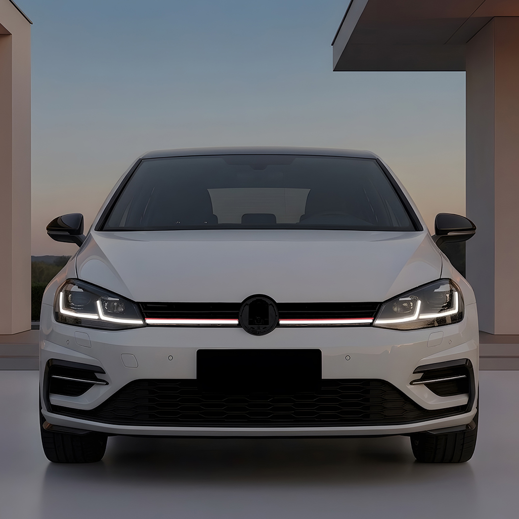 AMP-Z Front Bumper Grille Grill With Lights For VW Volkswagen Golf MK7.5 R 2017-2019