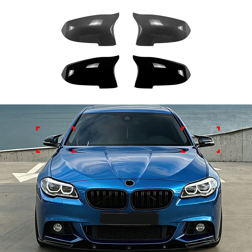 AMP-Z Wing Mirror Cover For BMW 5 Series F10 F11 Facelift 2015-2017/5 Series GT F07 2013-2017/6 Series F06 F12 F13 Facelift 2015-2017/7 Series F01 F02 2013-2015