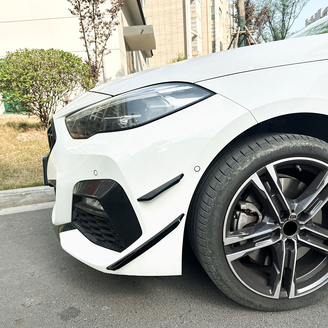 AMP-Z Front Bumper Fins Side Spoiler Canards For BMW 2 Series F44 M Sport 2020-2024