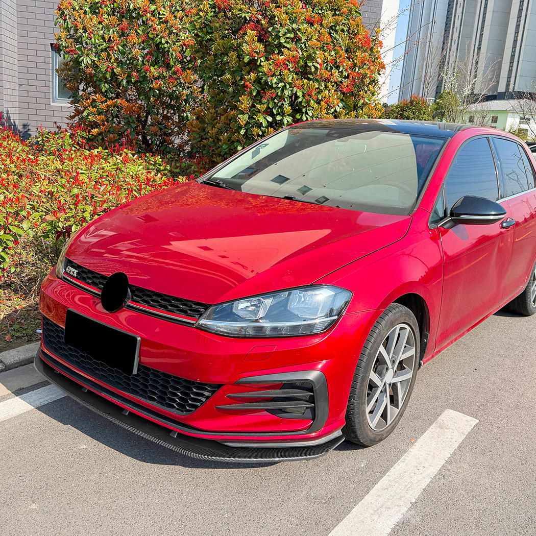 AMP-Z Front Bumper Lip Splitter For VW Volkswagen Golf MK7.5 GTI GTD GTE 2017-2019