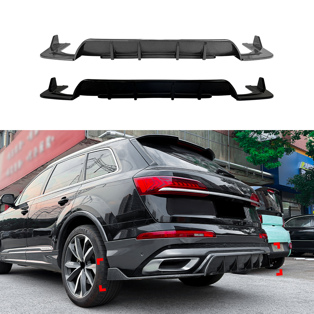 AMP-Z Rear Bumper Spoiler Lip For Audi Q7 MK2 Facelift Sline