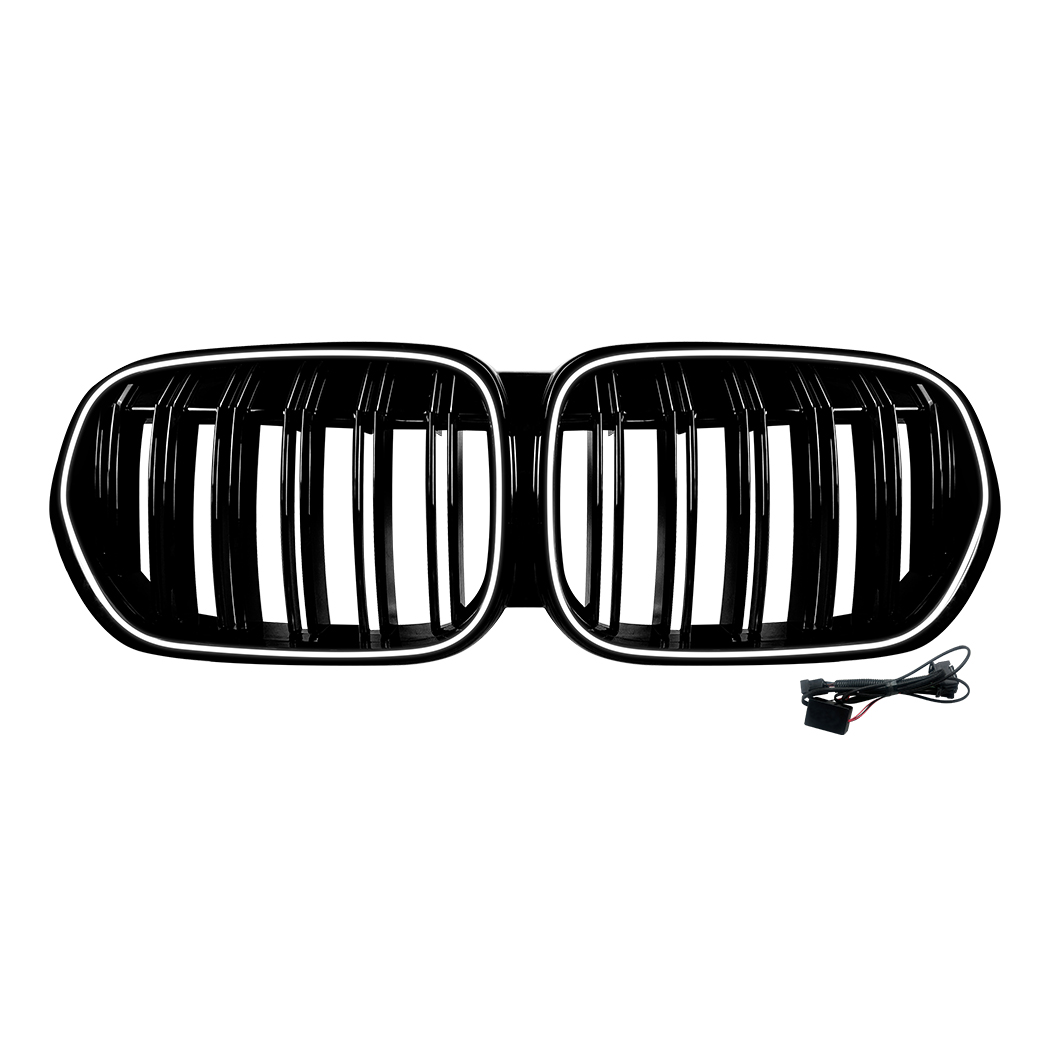 AMP-Z Front Bumper Grille Grill With Lights For BMW X1 F48 F49 LCI 2020-2022
