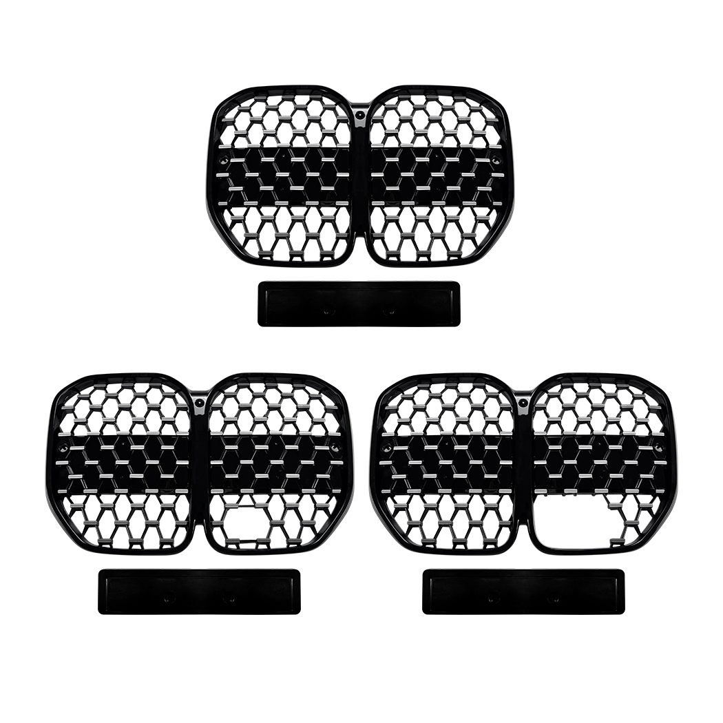AMP-Z Front Bumper Grille Grill Black For BMW 4 Series G22 G23 2020+