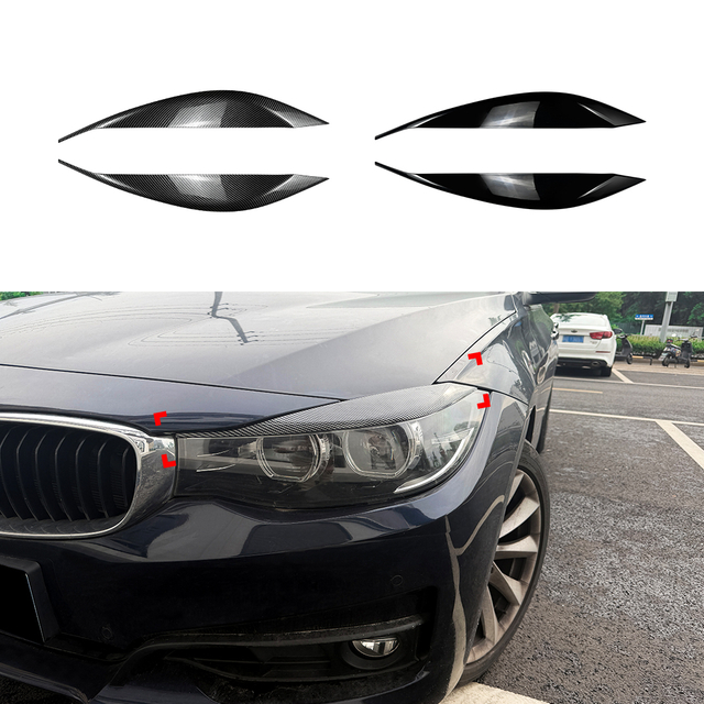AMP-Z Headlight Eyebrows Eyelids Sticker For BMW 3 Series GT F34 2013-2020