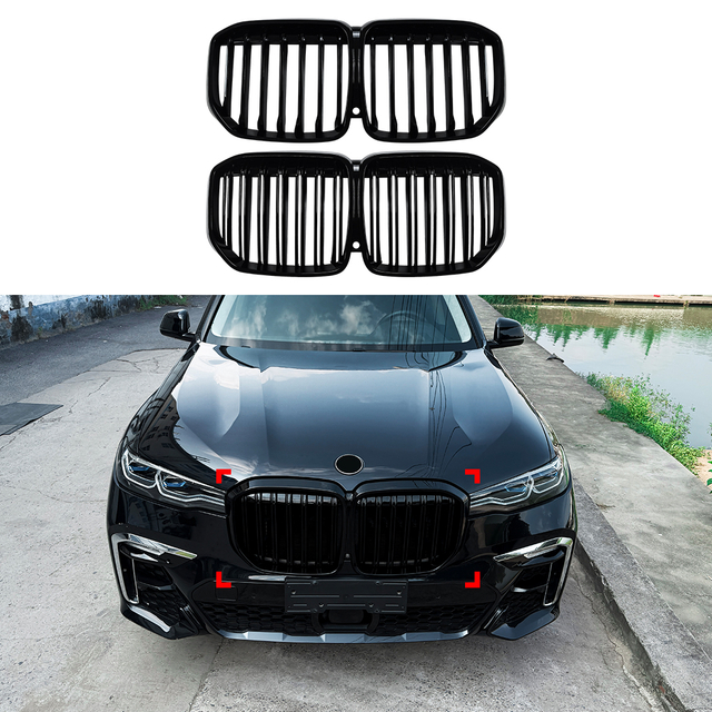 AMP-Z Front Bumper Grille Grill For BMW X7 G07 Pre-Facelift 2019-2022