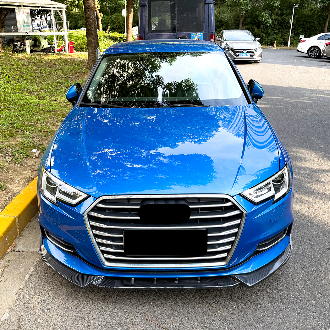 AMP-Z Front Bumper Lip Splitter For Audi A3 8V Facelift Standard 2017-2020