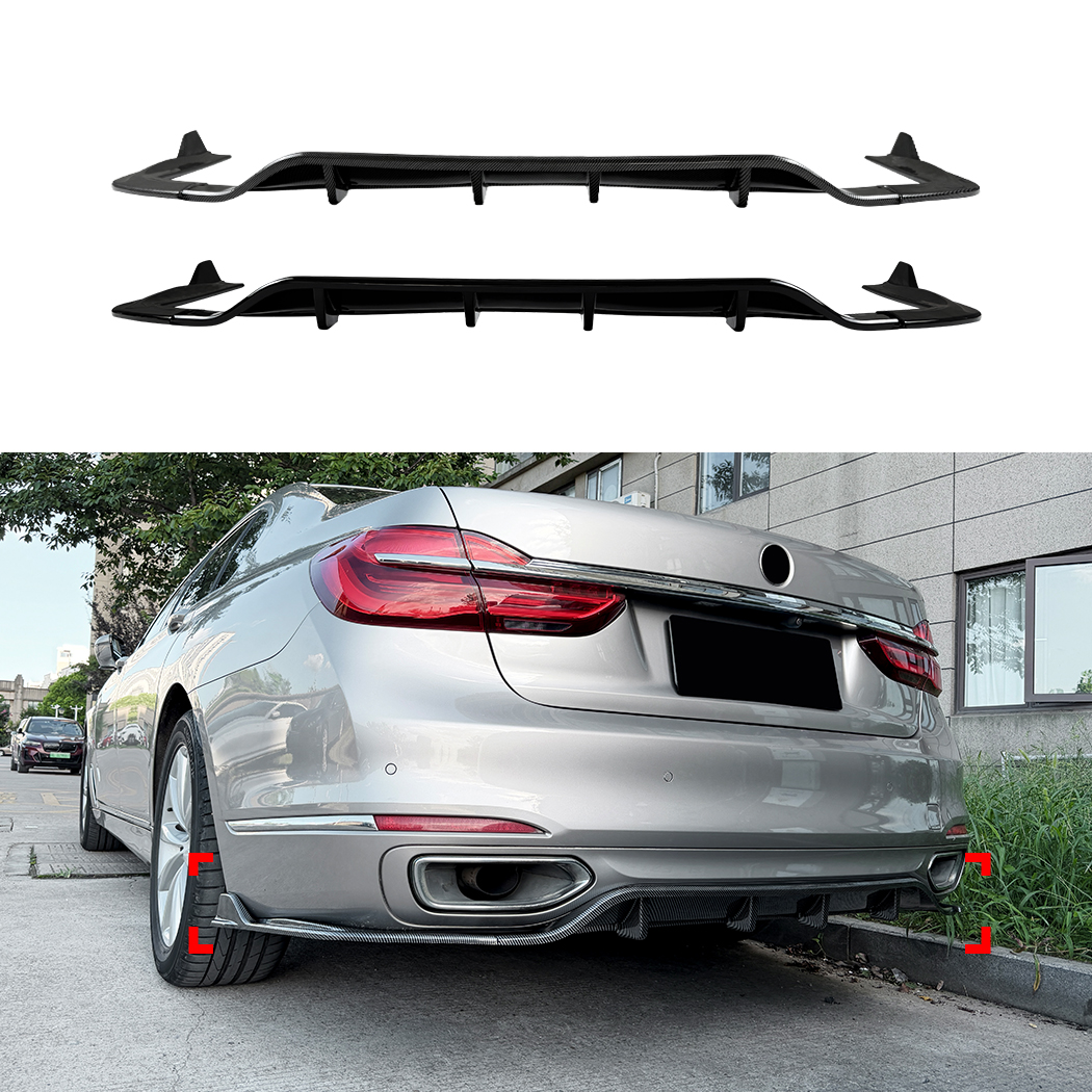 AMP-Z Rear Bumper Spoiler Lip For BMW 7 Series G11 G12 Pre-facelift Standard 2015-2018