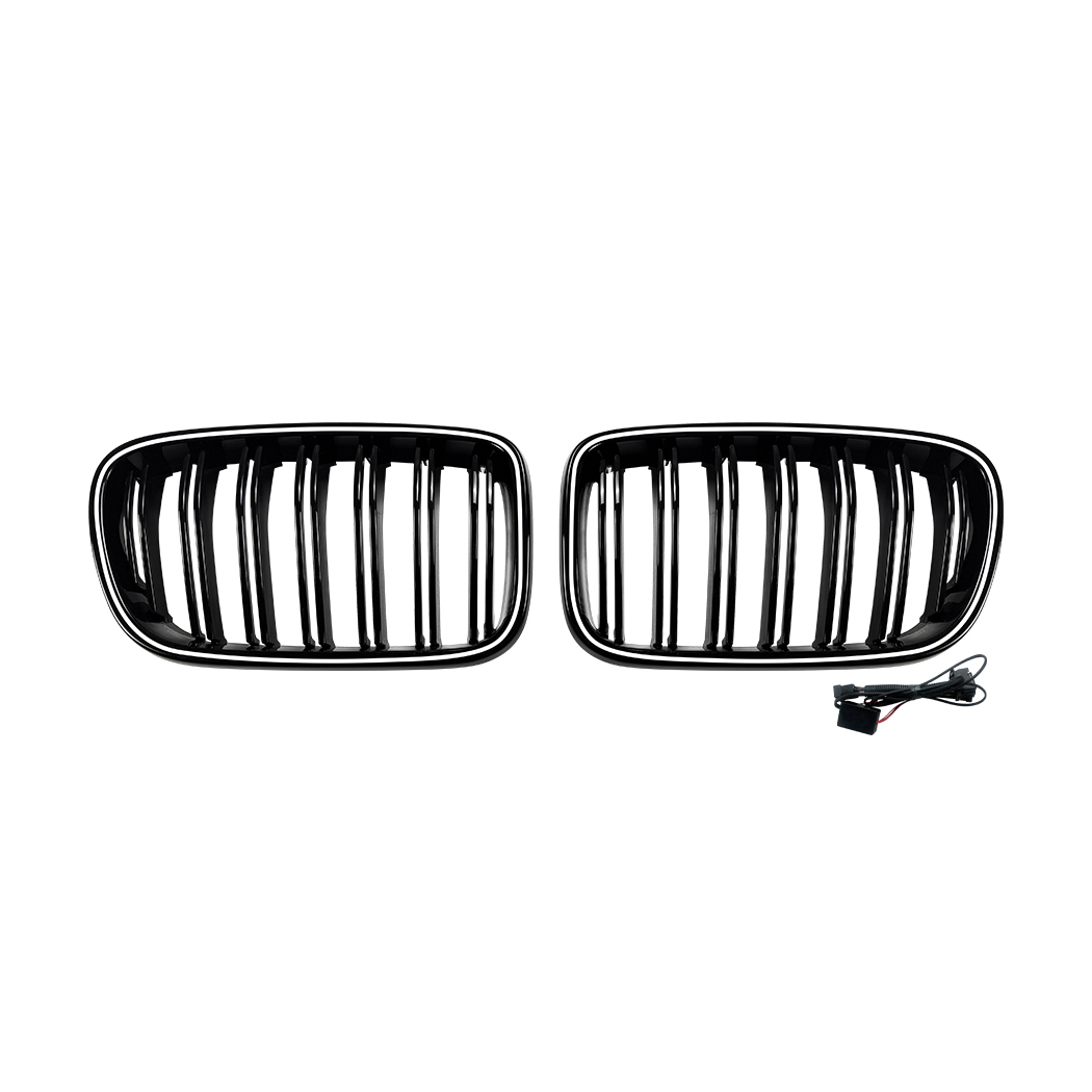 AMP-Z Front Bumper Grille Grill With Lights For BMW X3 F25 Pre-Facelift 2011-2013