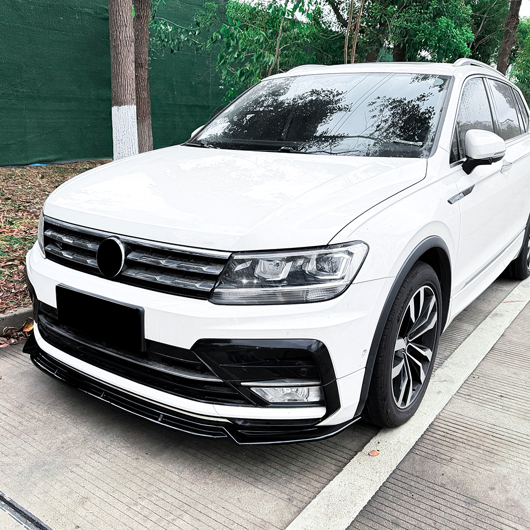 AMP-Z Front Bumper Lip Splitter For VW Volkswagen Tiguan MK2 Rline 2017-2020