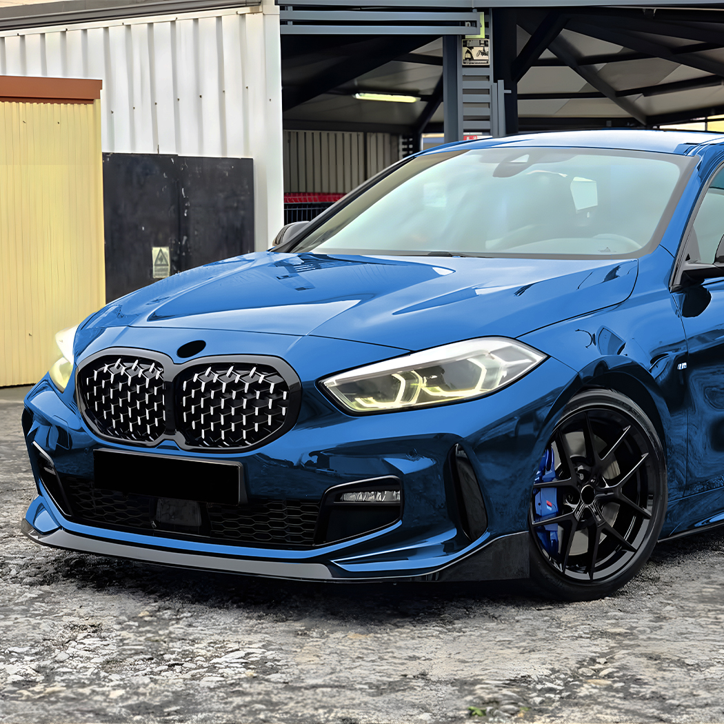 AMP-Z Front Bumper Lip Splitter For BMW 1 Series F40 M Sport 2019-2024
