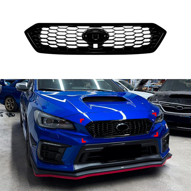 AMP-Z Front Bumper Grille Grill For Subaru WRX STI VA Facelift 2017-2021