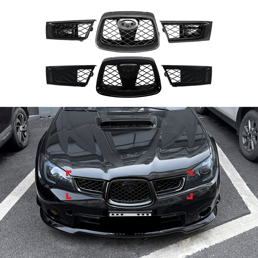 AMP-Z Replacement Front Bumper Grille Grill For Subaru Impreza WRX STI 2006-2007