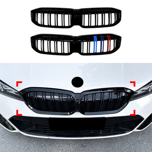 AMP-Z Front Bumper Grille Grill Black For BMW 3 Series G20 LCI 2023+