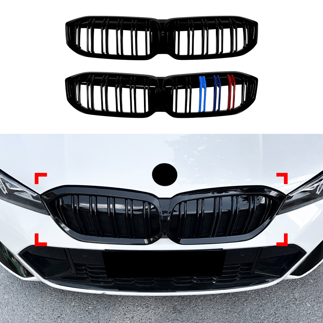AMP-Z Front Bumper Grille Grill Black For BMW 3 Series G20 LCI 2023+