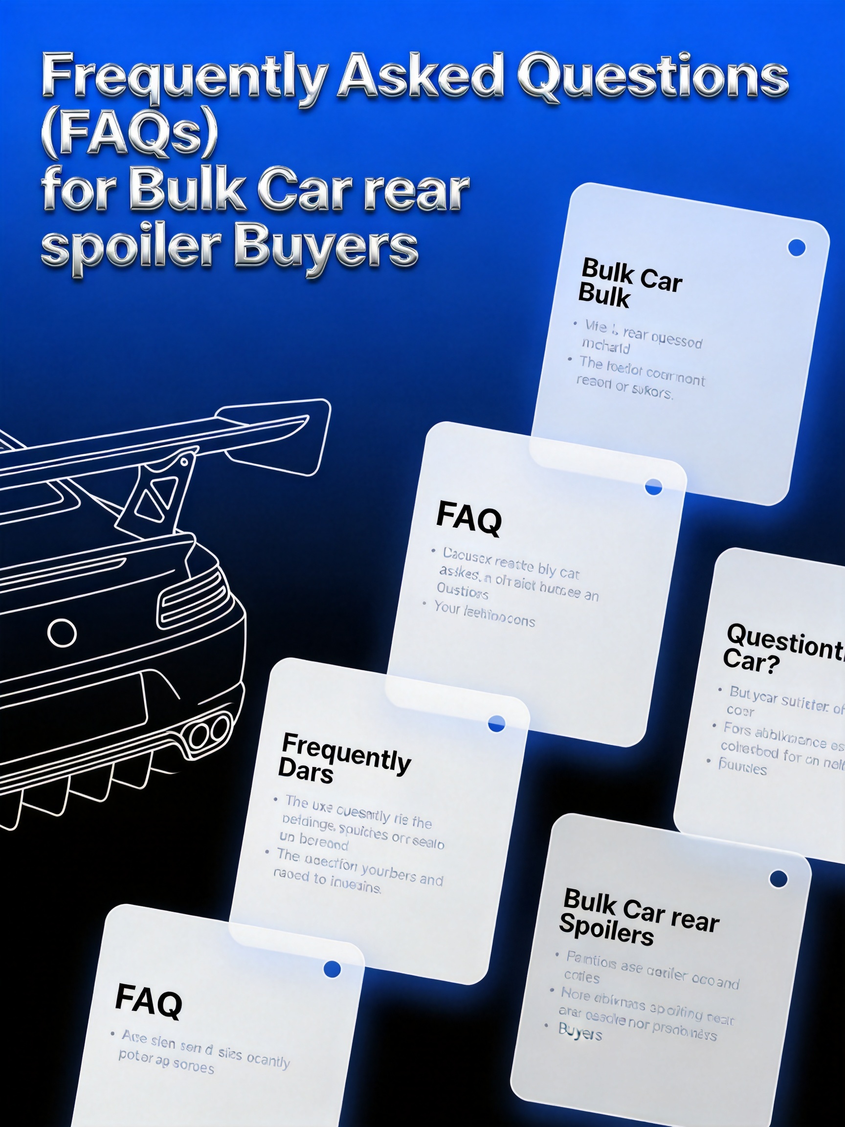 Frequently Asked Questions (FAQs) for Bulk Car rear spoiler Buyers