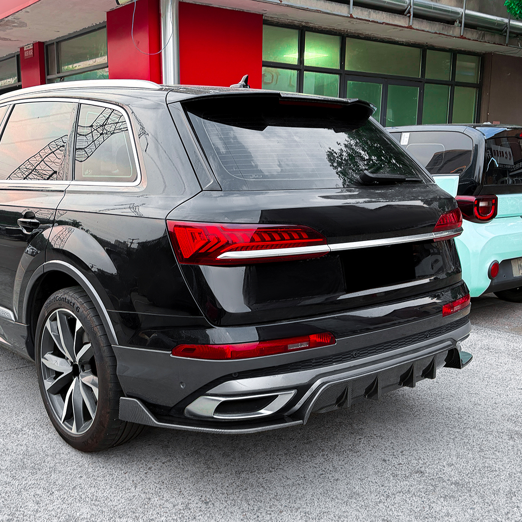 AMP-Z Rear Bumper Spoiler Lip For Audi Q7 MK2 Facelift Sline