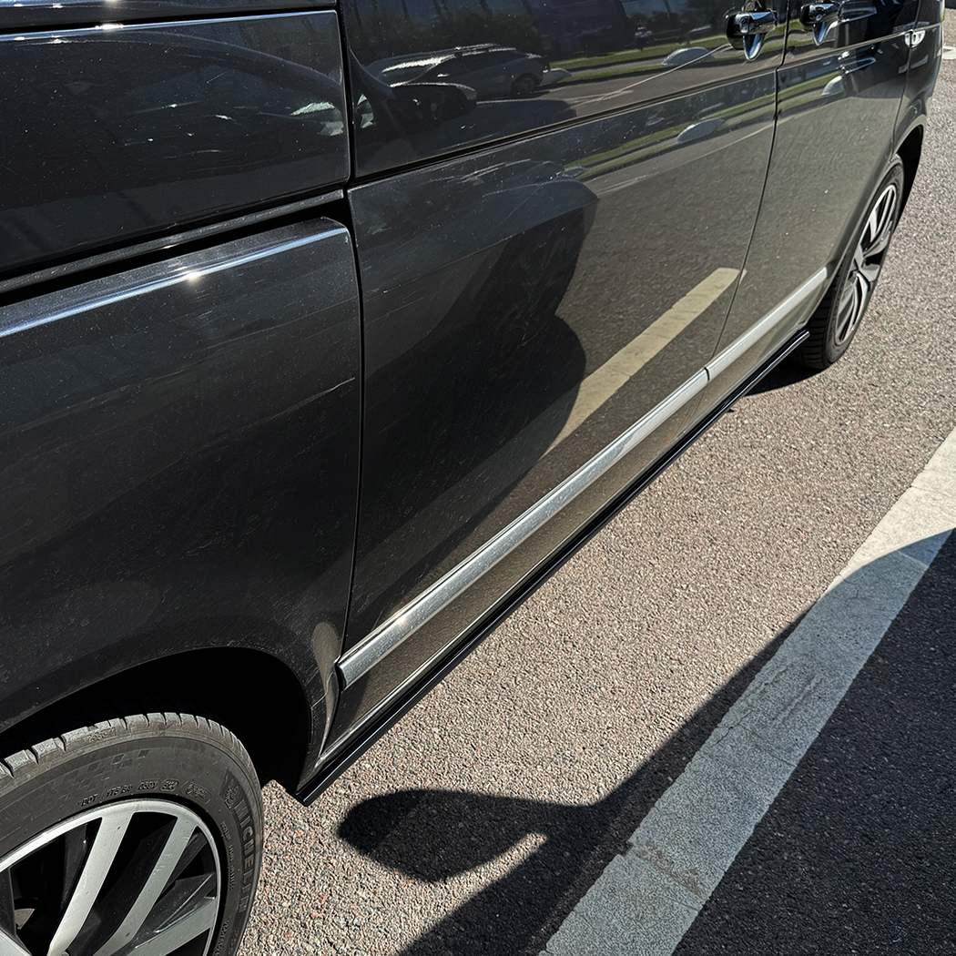 AMP-Z Side Skirt Rocker Panel Splitter Lip For VW Volkswagen T6 T6.1 2016-2024