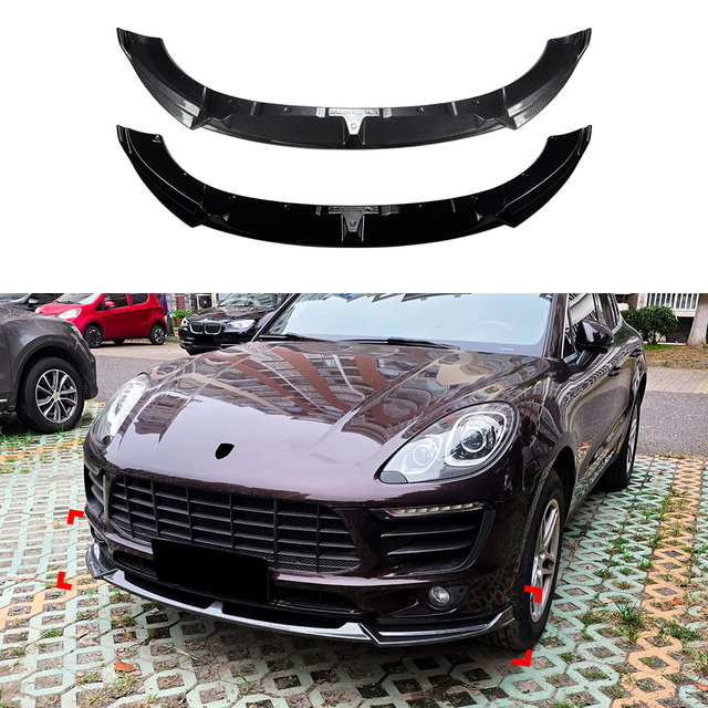 AMP-Z Front Bumper Lip Splitter For Porsche Macan MK1 Pre-facelift 2015-2017