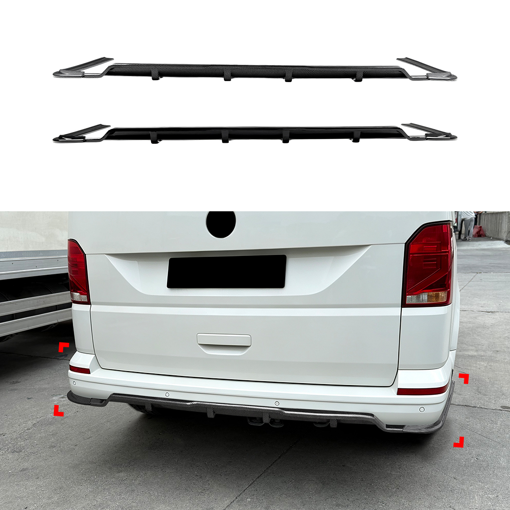 AMP-Z Rear Bumper Spoiler Lip For VW Volkswagen T6 T6.1 2016-2024