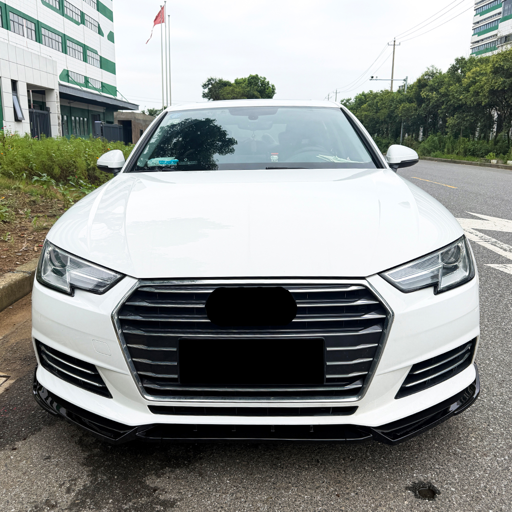 AMP-Z Front Bumper Lip Splitter For Audi A4 B9 Pre-facelift Standard 2017-2019