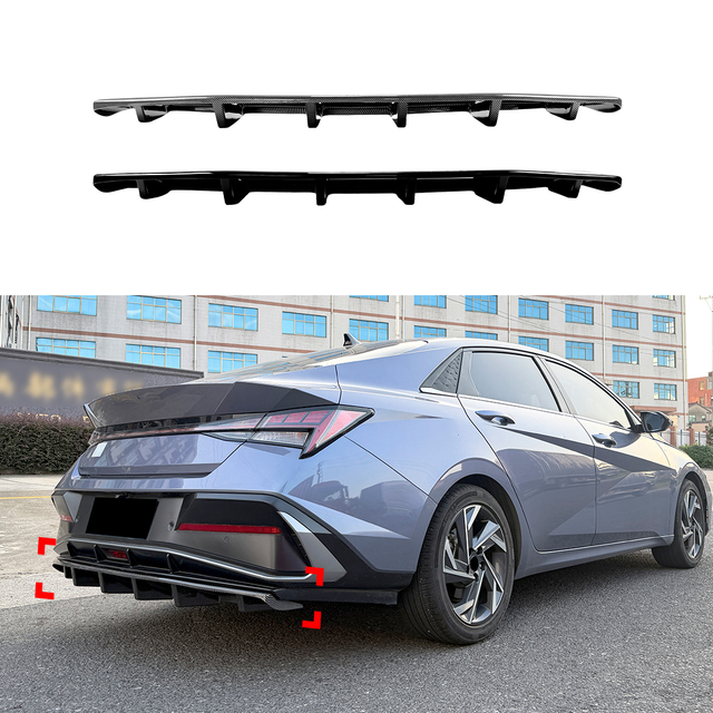 AMP-Z Rear Bumper Spoiler Lip For Hyundai Elantra MK7.5 Standard 2023+