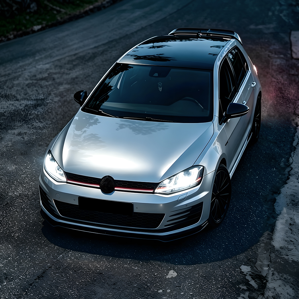 Grade do p&aacute;ra-choque dianteiro AMP-Z com luzes para VW Volkswagen Golf MK7 2013-2016