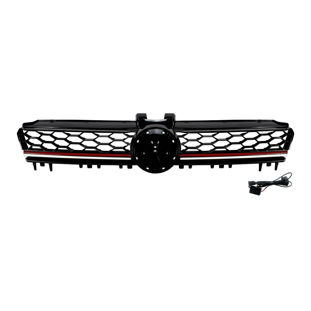 Grade do p&aacute;ra-choque dianteiro AMP-Z com luzes para VW Volkswagen Golf MK7 2013-2016