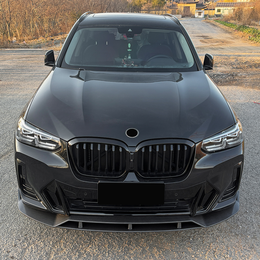 AMP-Z Front Bumper Lip Splitter For BMW X3 X4 G01 G02 LCI M Sport 2022-2024