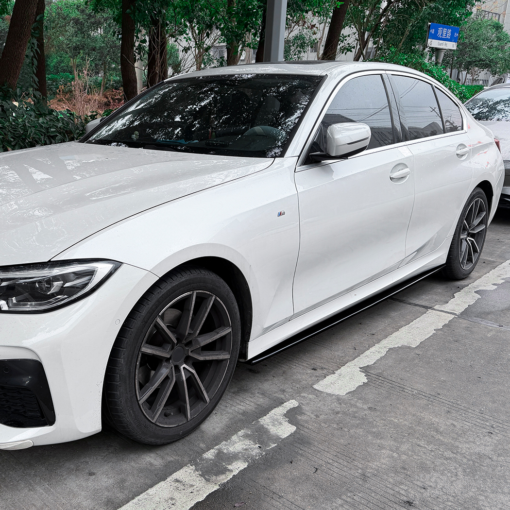 AMP-Z Side Skirt Rocker Panel Splitter Lip For BMW 3 Series G20 G21 M Sport 2019+