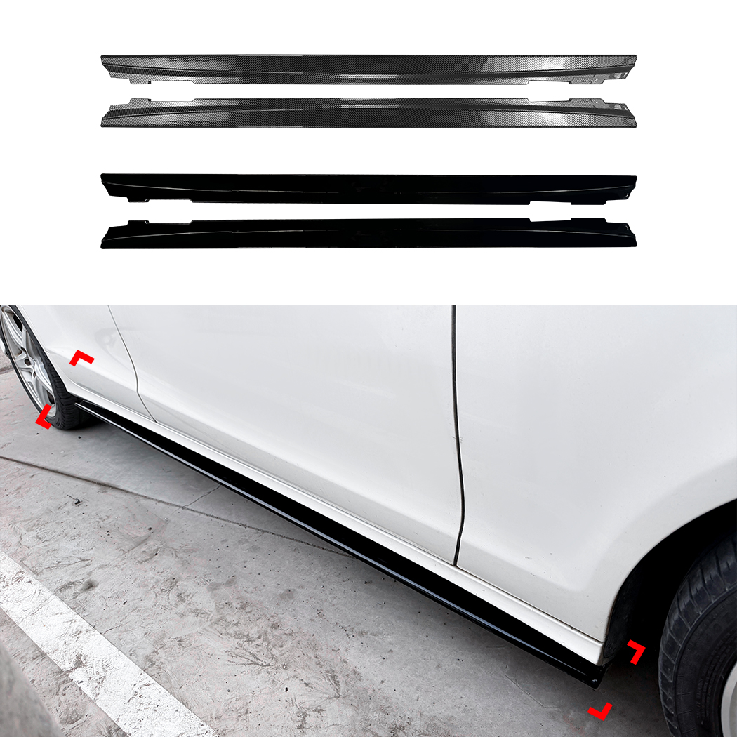 AMP-Z Side Skirt Rocker Panel Splitter Lip For Mercedes Benz CLS Class C218 X218 AMG Line 2011-2017