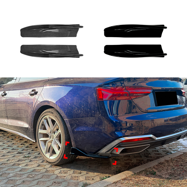 AMP-Z Rear Side Splitter Sticker For Audi A5 S5 F5 Facelift Sline 4-Doors Sportback 2021-2024